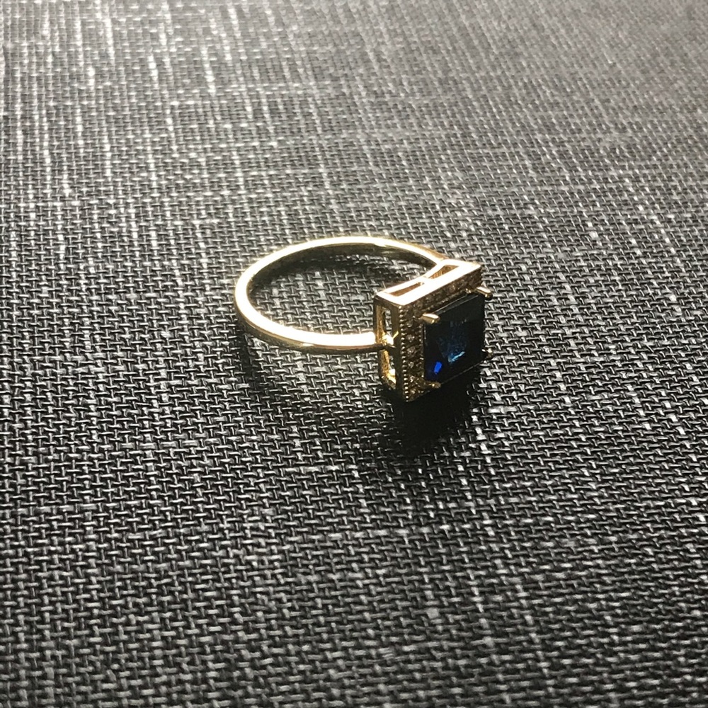 NEW- Princess blue- gold dipped- sz 5 - Picture 4 of 6